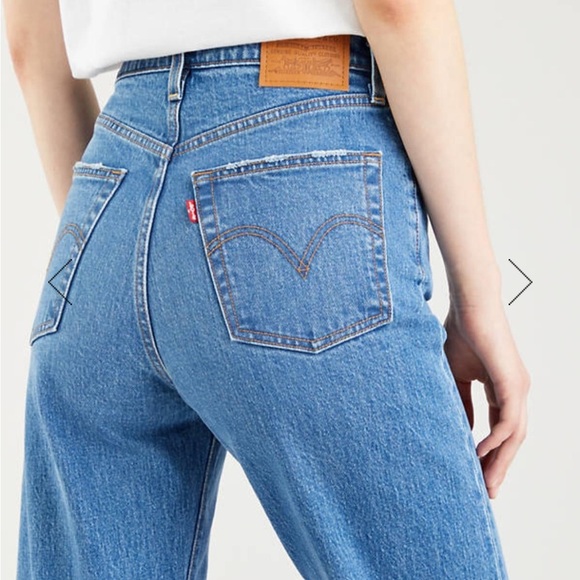 Levi’s Premium Denim RIBCAGE Straight Ankle Jeans In Jeans Color Women’s Size 30 - Picture 16 of 16